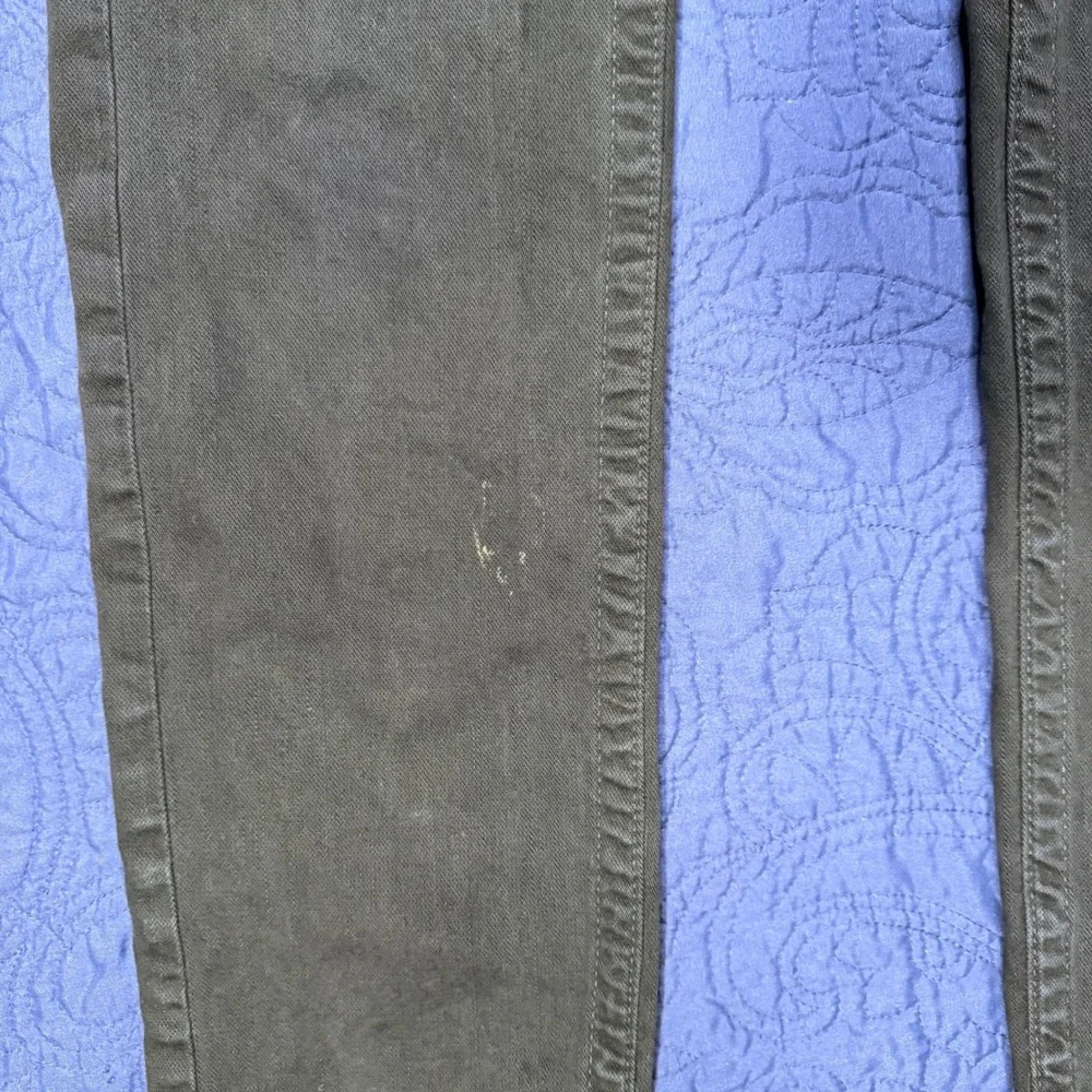 True Religion Skinny Jeans Mens 30 Black Cotton Denim Horseshoe Stitch Staind